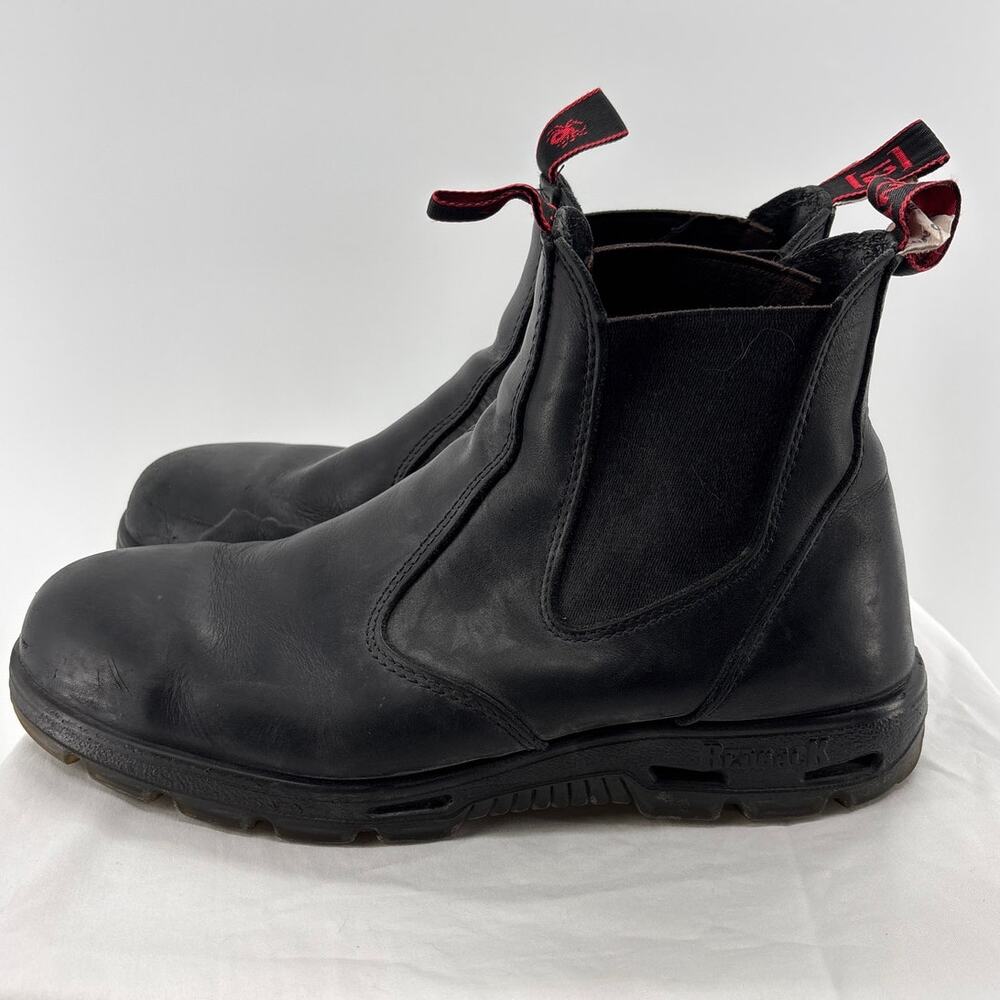 Redback bobcat men’s Leather boots UBBK Size 12 soft toe, black oil Kip ￼￼